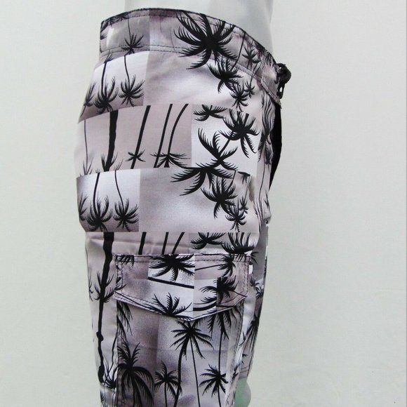 NWT PALMS SUMMER SURF BEACH MEN'S SWIMWEAR TRUNKS SLIM FIT BOARD SHORTS SIZE S - Picture 3 of 4